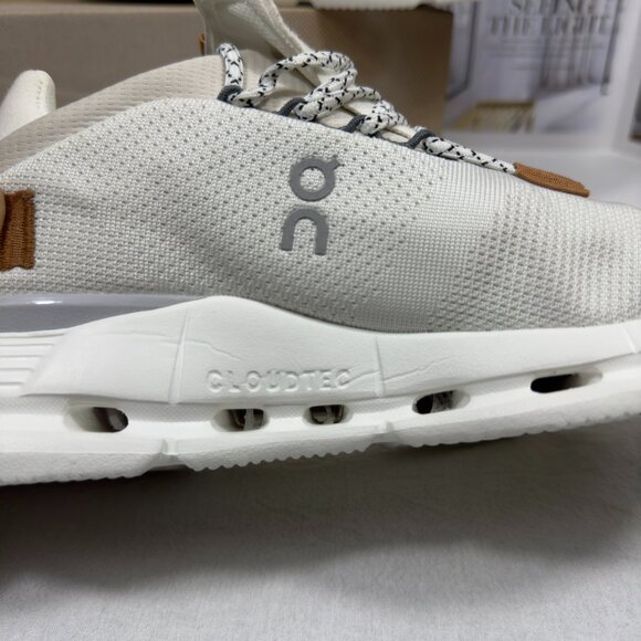 On Cloudnova White Pearl Running Shoes Womens Sneaker - Picture 5 of 7